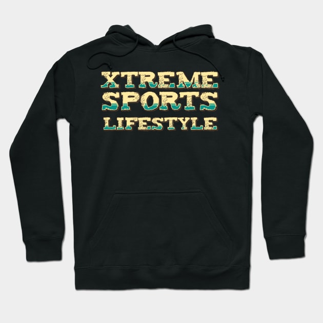 XTREME Sports Lifestyle Extreme Sports Vintage Retro Style Hoodie by Naumovski